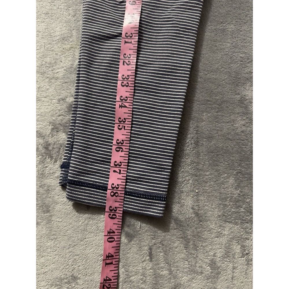 Lululemon Women's Wunder Under Pant Super Stripe Cadet Blue White Size 6 - Picture 9 of 9